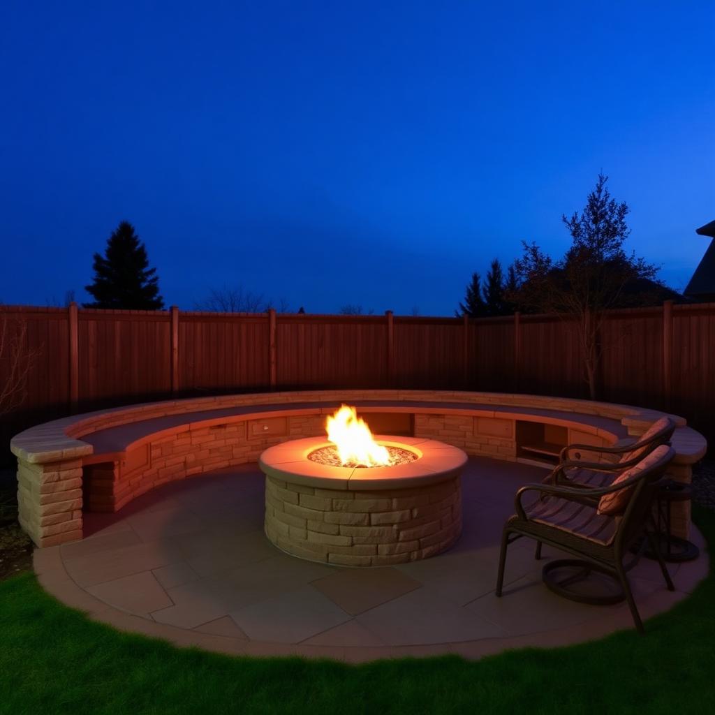 $96k fire pit + seating